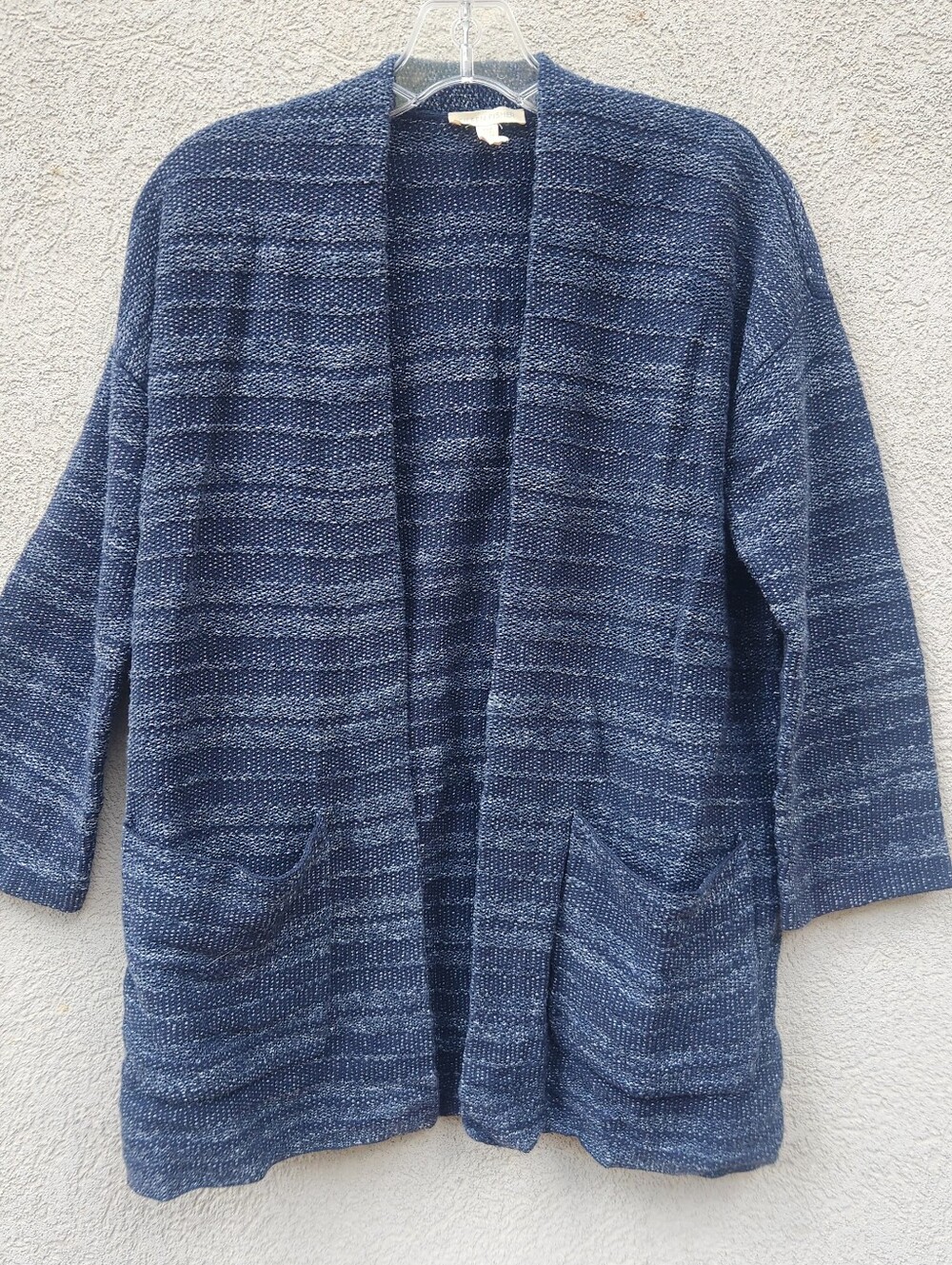 EILEEN FISHER Women's Blazer Extra Small Blue Organic Cotton Made USA Jacket